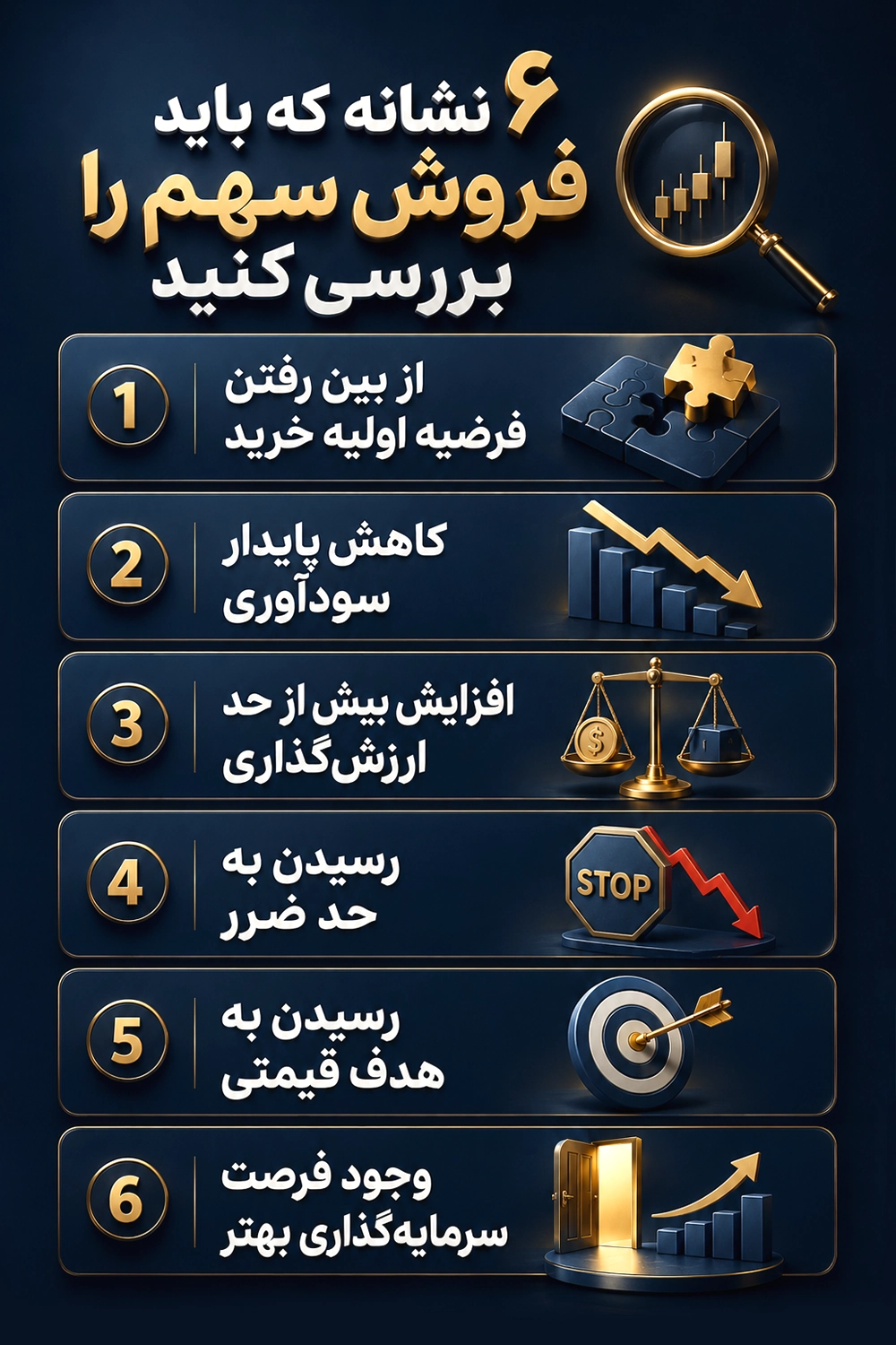 نشانه های فروش سهم