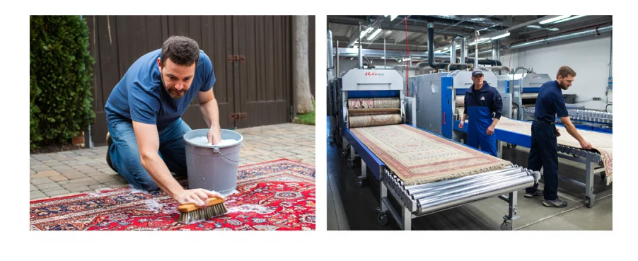 شستن فرش در خانه بهتر است یا قالیشویی