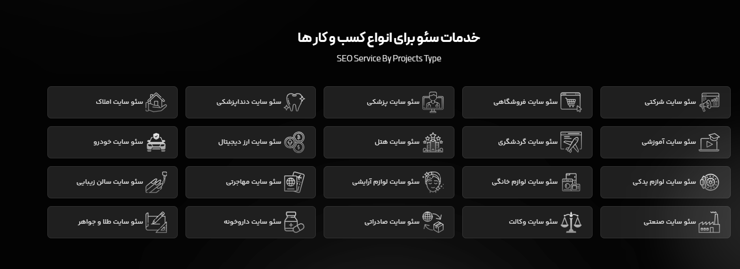 خدمات سئو برای انواع کسب و کار ها