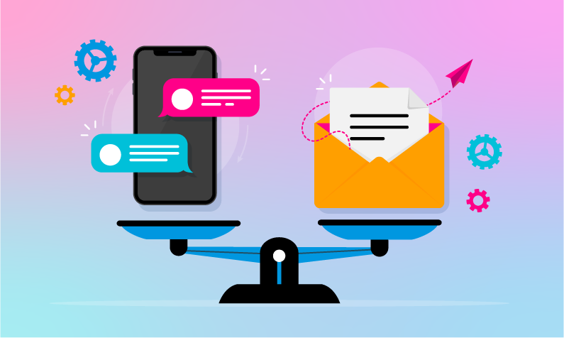 پیامک در برابر ایمیل