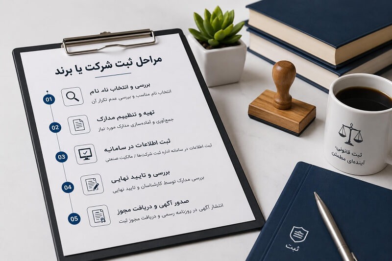 مراحل ثبت شرکت و ثبت برند